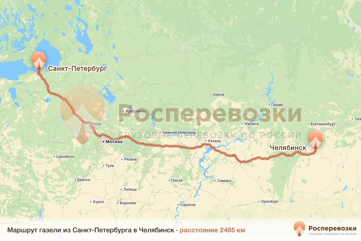 Газель Санкт-Петербург Челябинск
