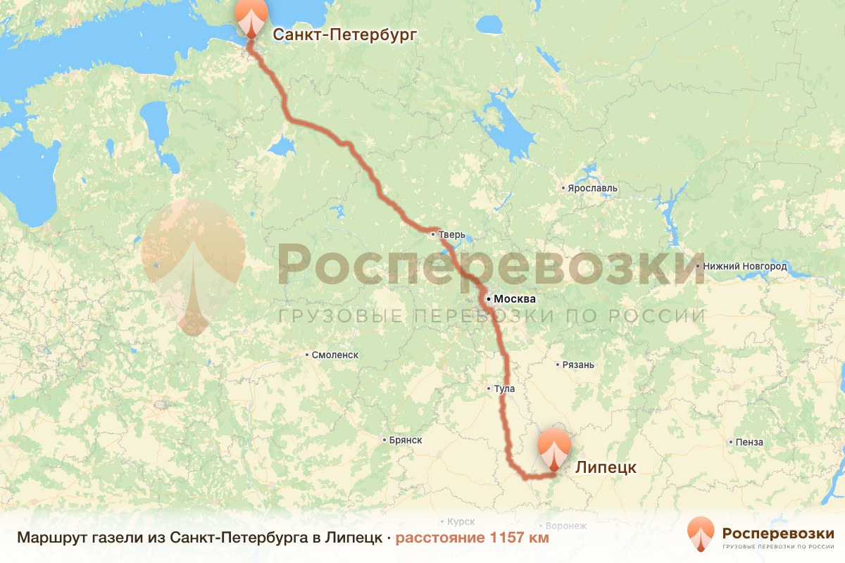Газель Санкт-Петербург Липецк