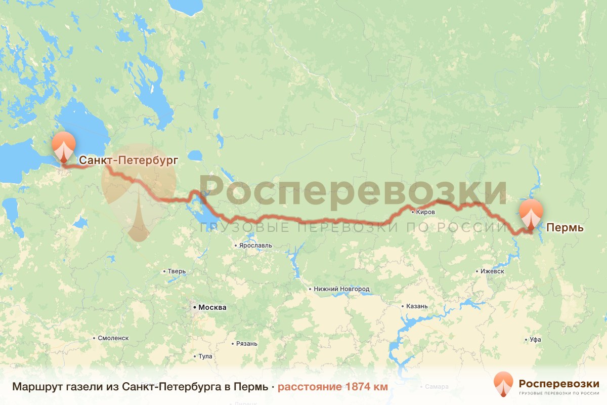 Газель Санкт-Петербург Пермь