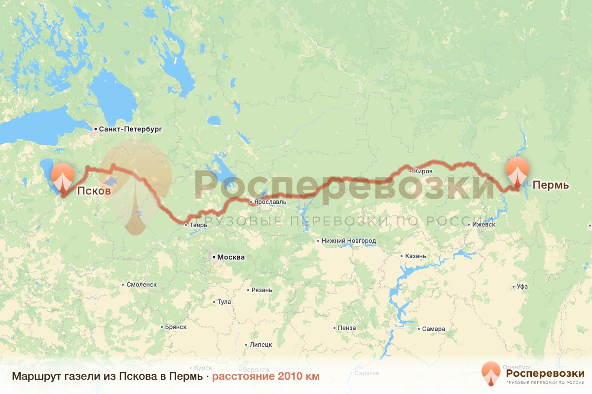 Газель Псков Пермь