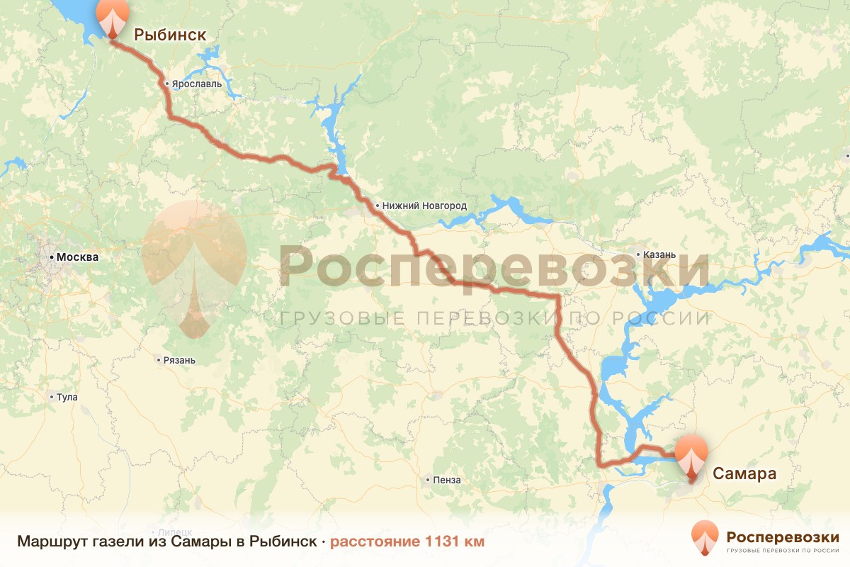 Газель Самара Рыбинск