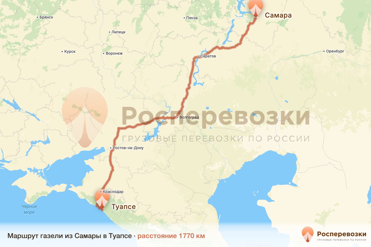 Газель Самара Туапсе