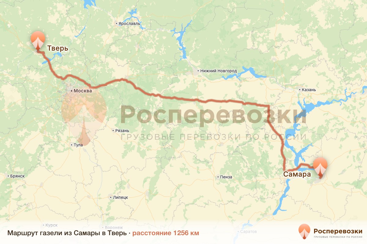 Газель Самара Тверь
