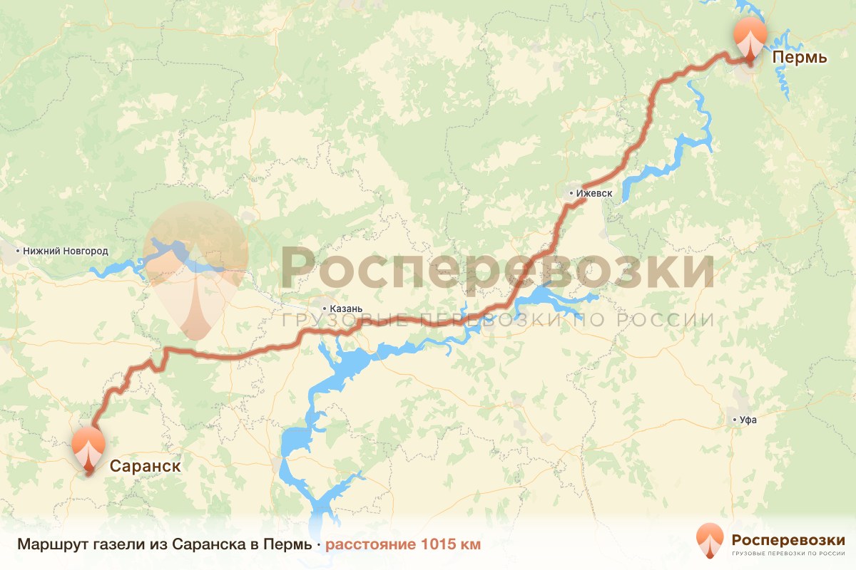 Газель Саранск Пермь