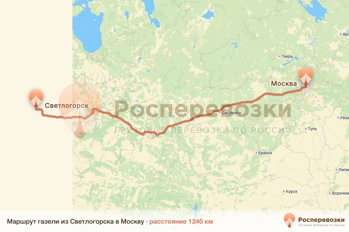 Газель Светлогорск Москва