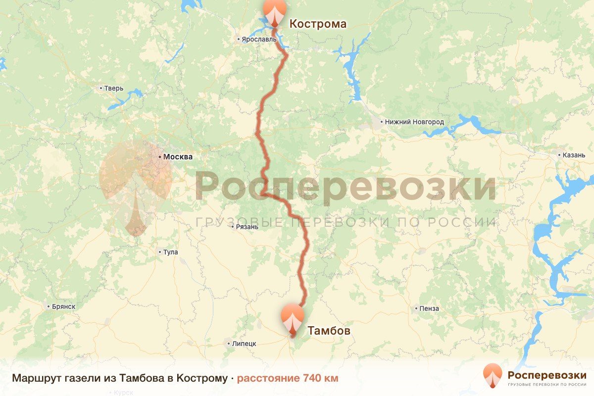 Газель Тамбов Кострома