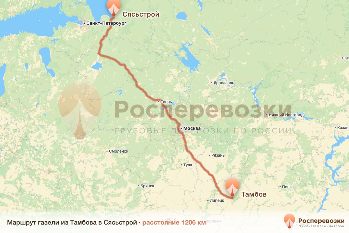 Газель Тамбов Сясьстрой