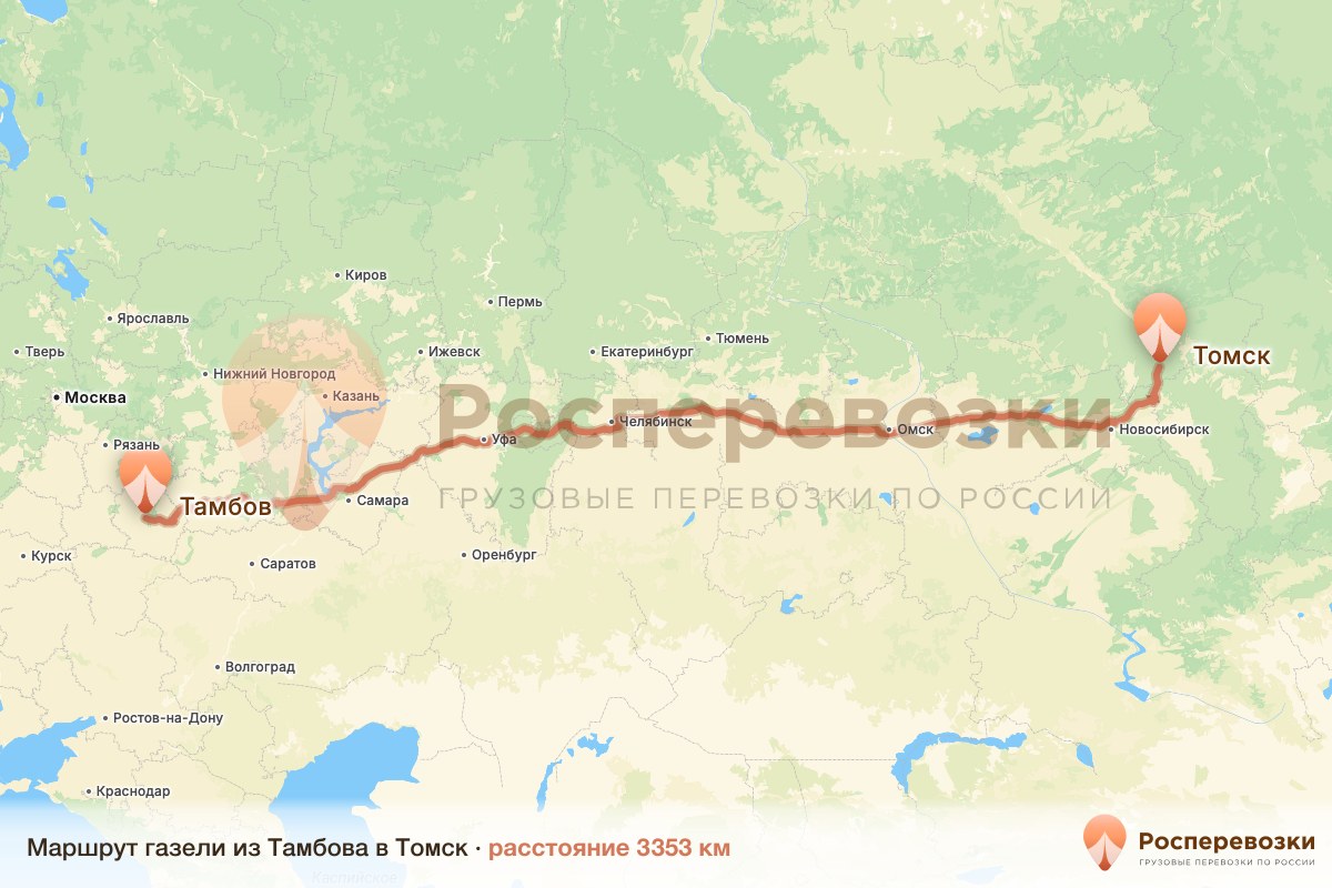 Газель Тамбов Томск