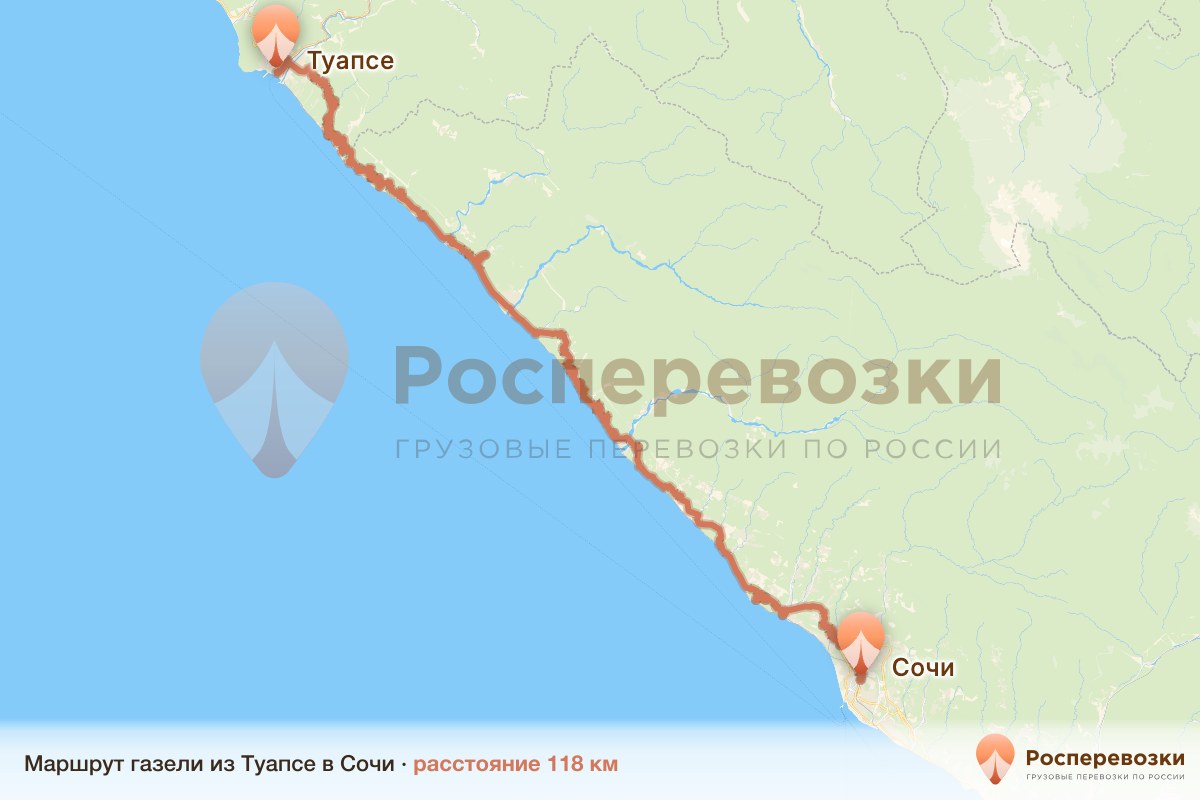 Газель Туапсе Сочи