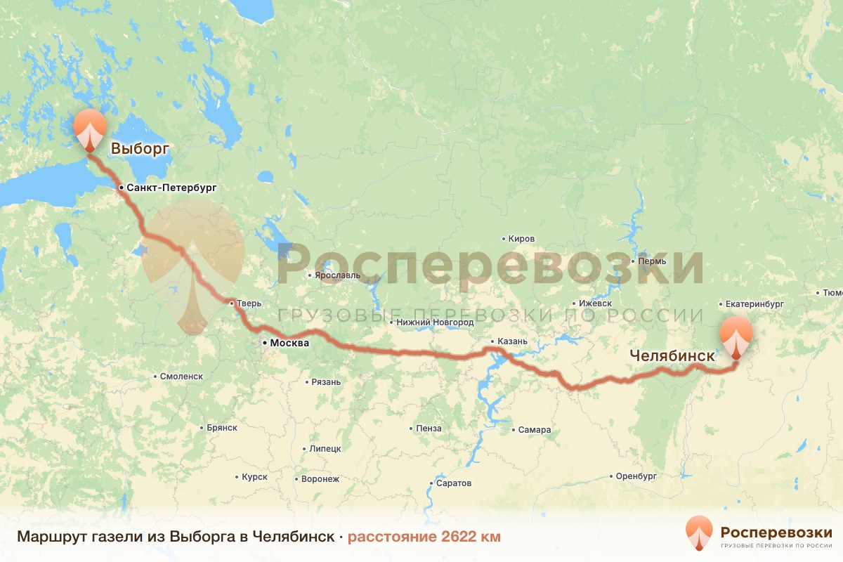 Газель Выборг Челябинск