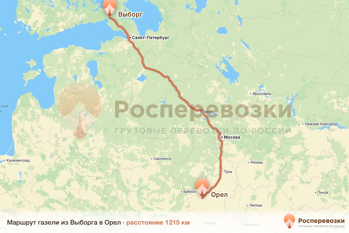 Газель Выборг Орел