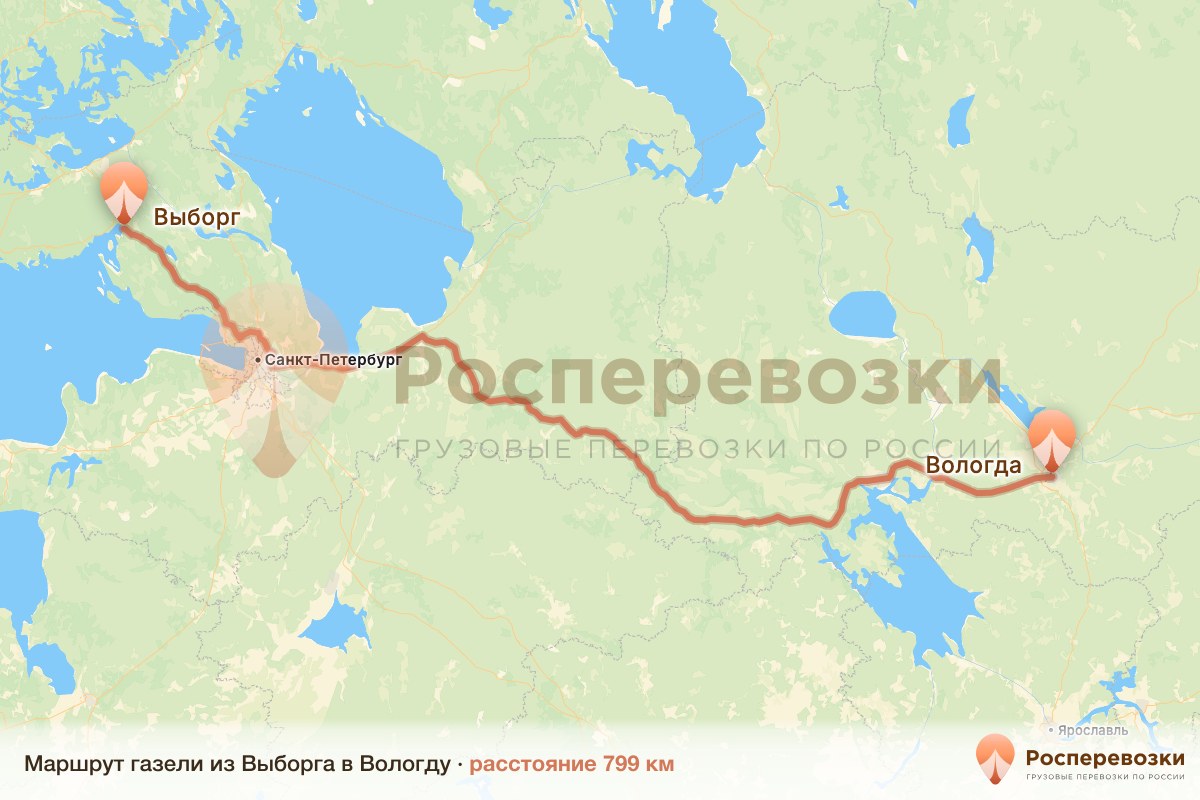 Газель Выборг Вологда