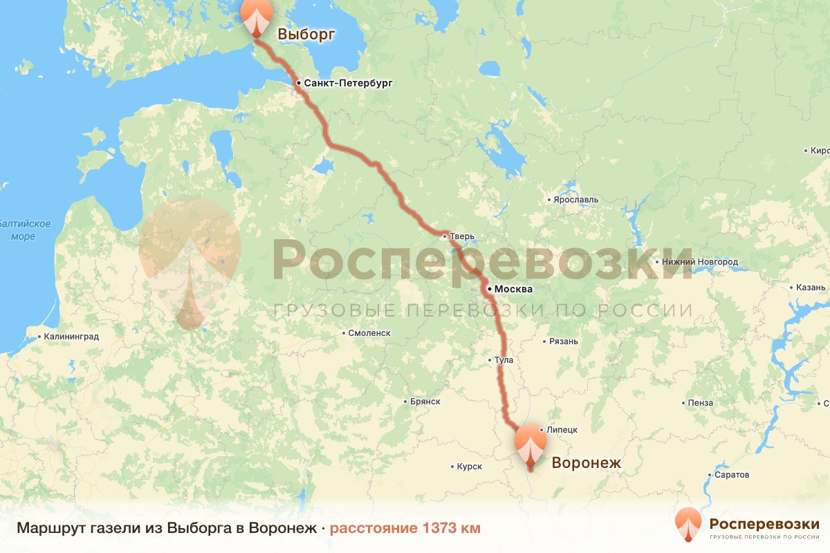 Газель Выборг Воронеж