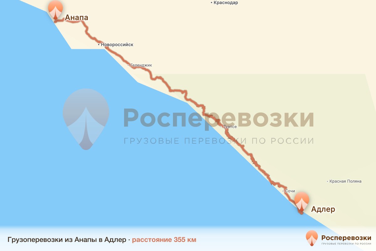 Грузоперевозки Анапа Адлер