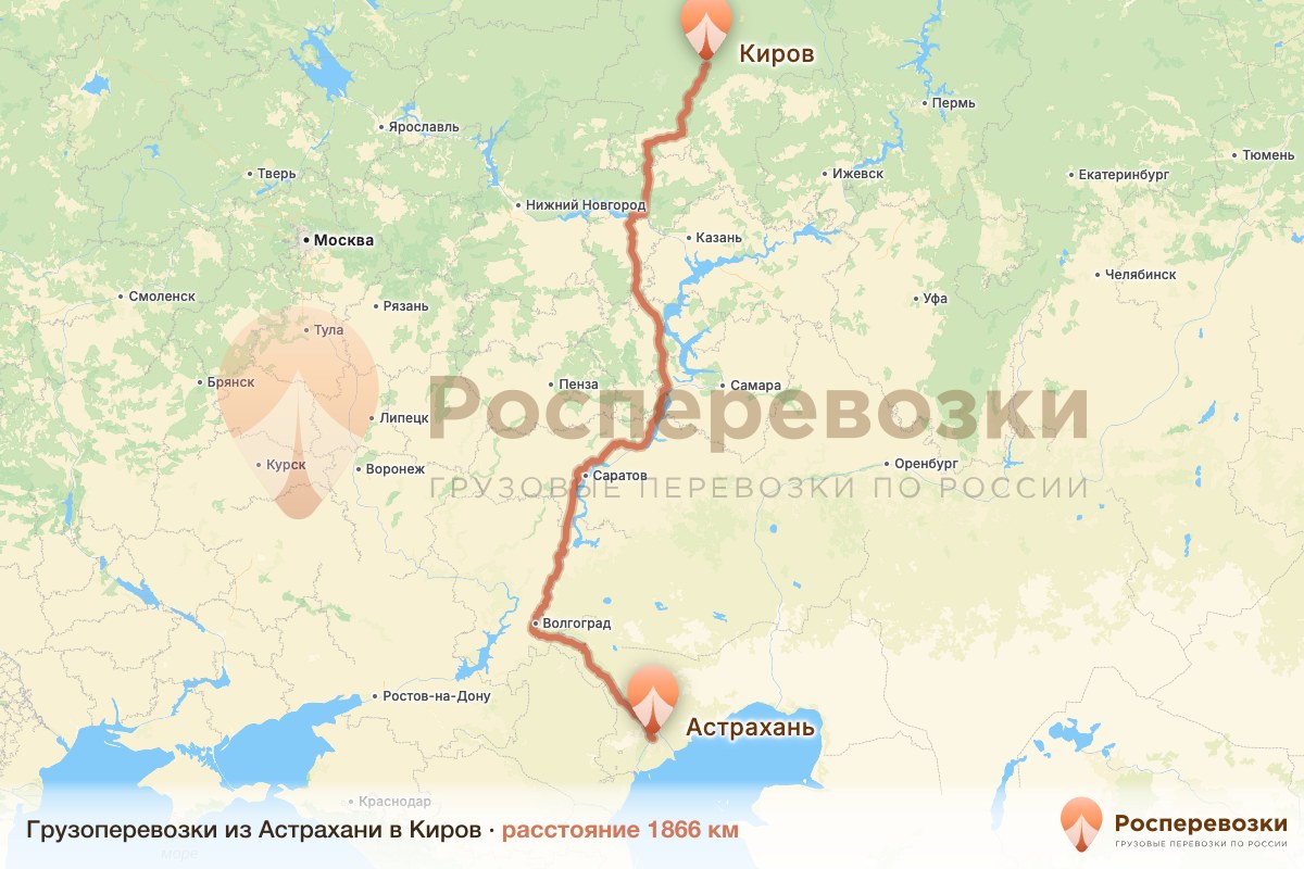 Грузоперевозки Астрахань Киров