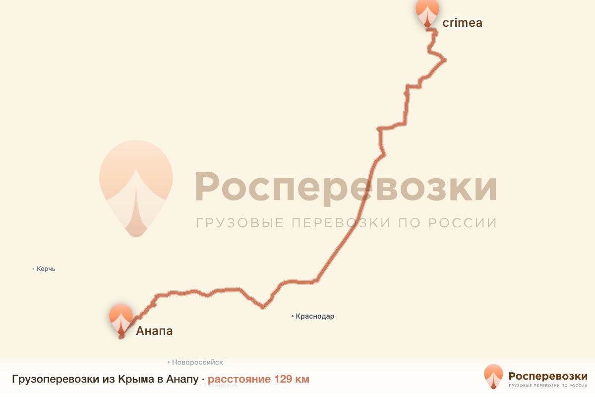Грузоперевозки Крым Анапа