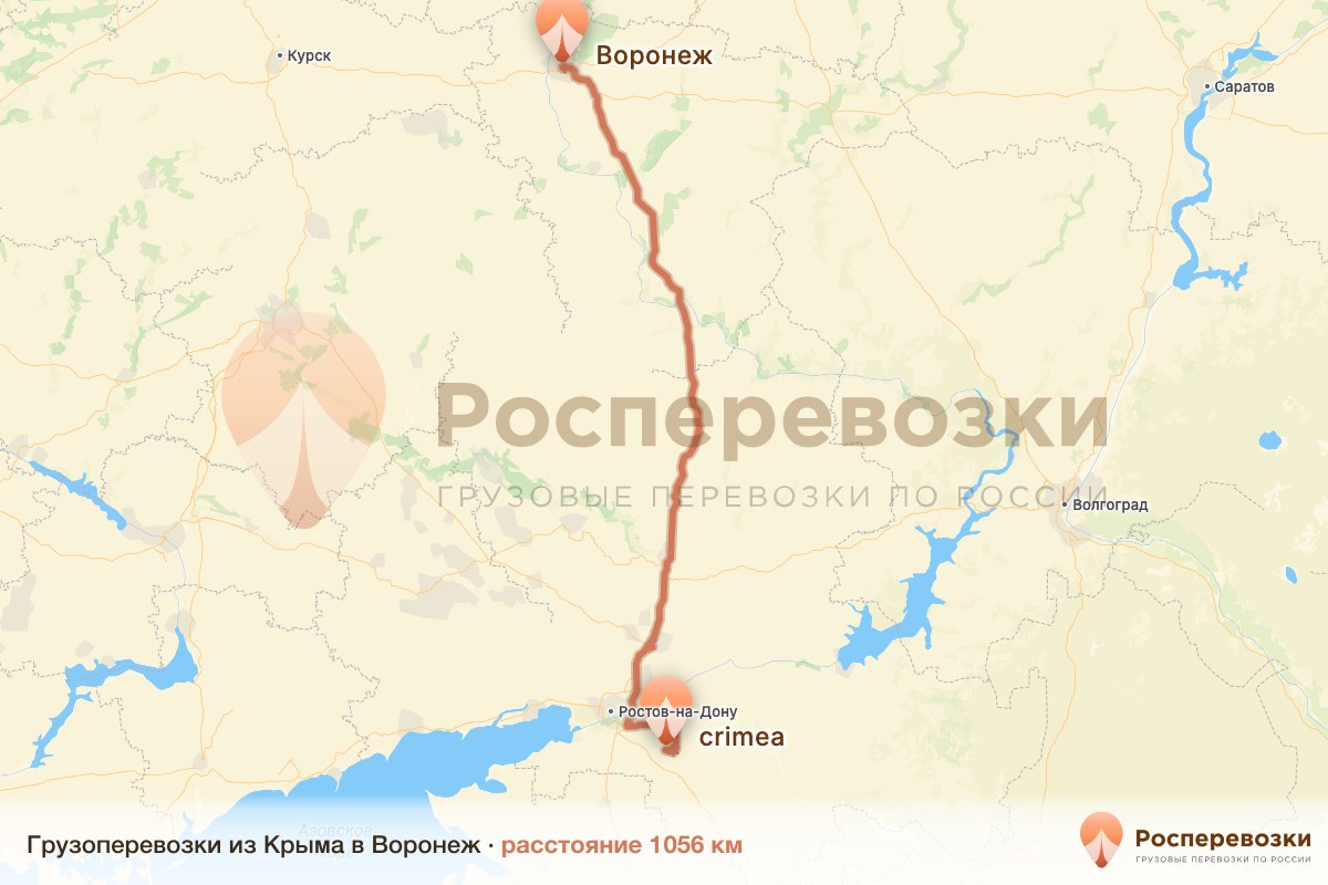Грузоперевозки Крым Воронеж