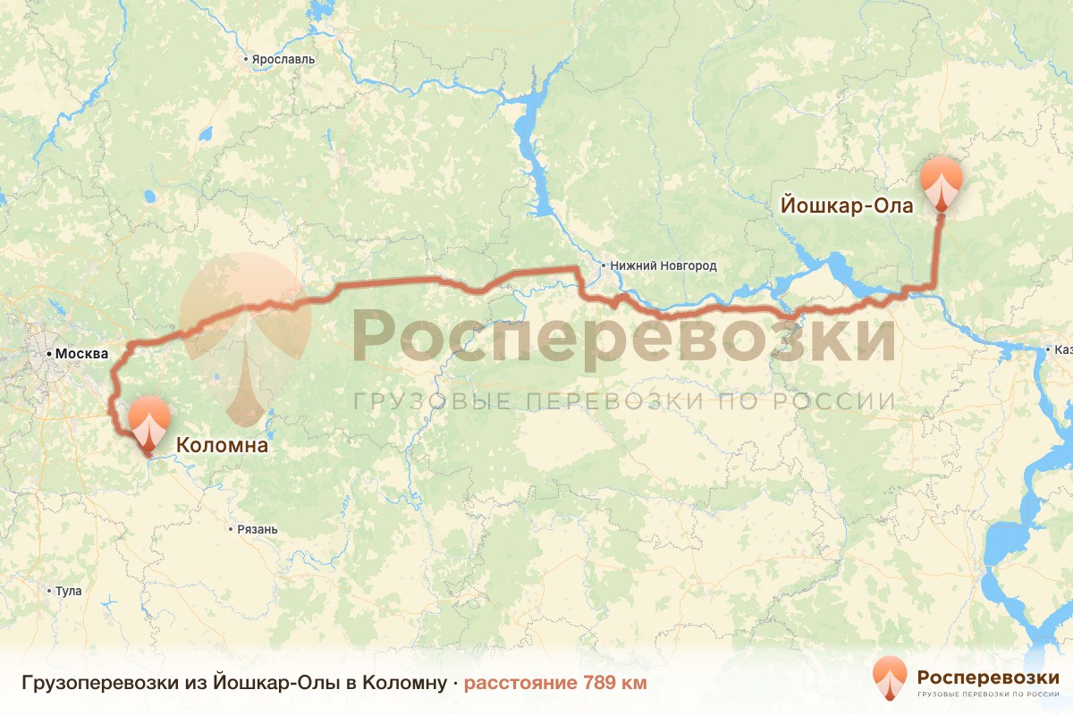 Грузоперевозки Йошкар-Ола Коломна