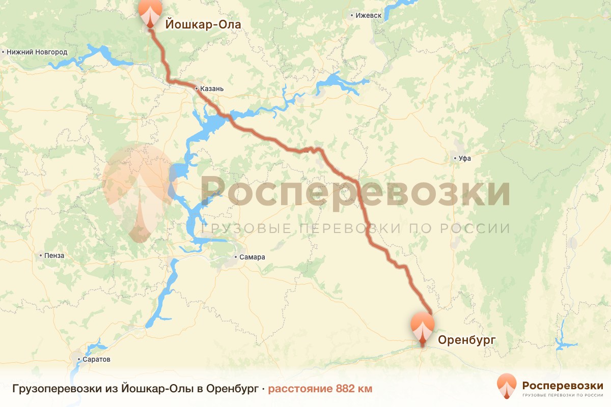 Грузоперевозки Йошкар-Ола Оренбург