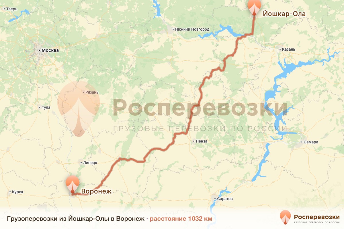 Грузоперевозки Йошкар-Ола Воронеж