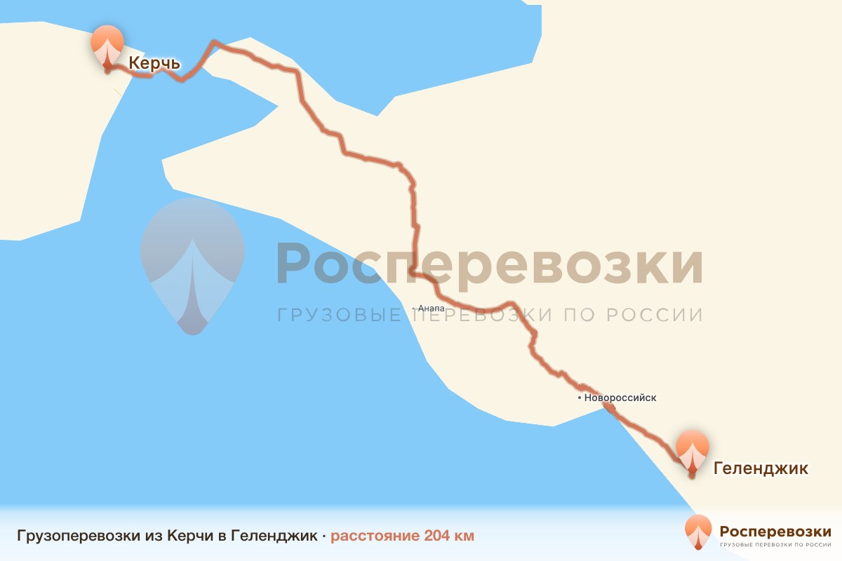 Грузоперевозки Керчь Геленджик