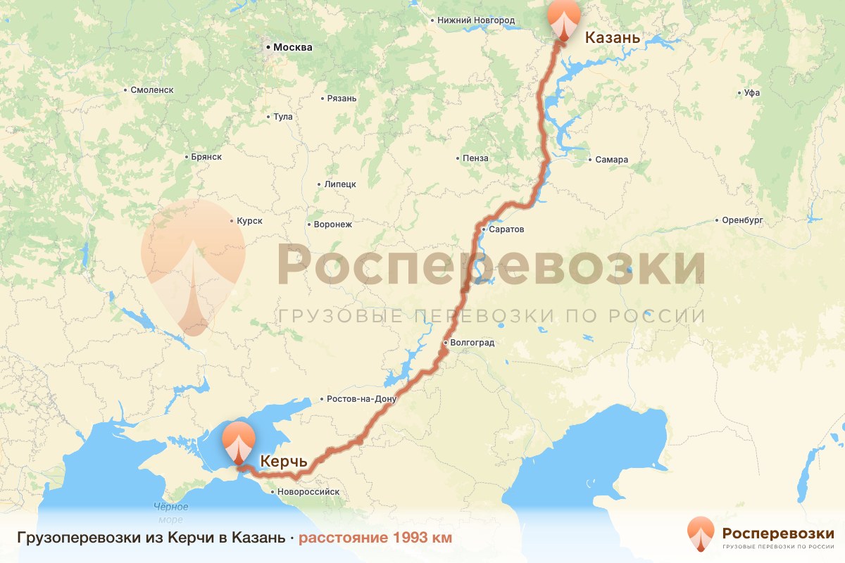 Грузоперевозки Керчь Казань