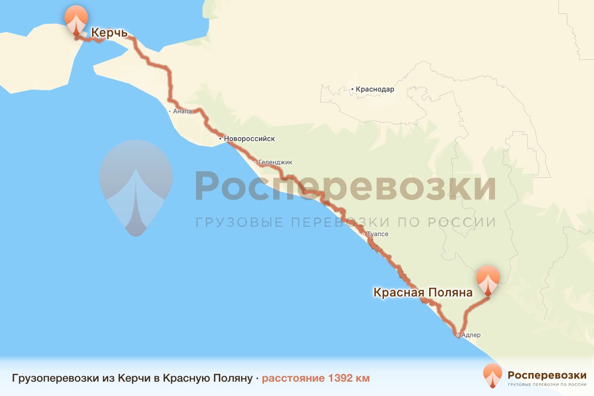 Грузоперевозки Керчь Красная Поляна