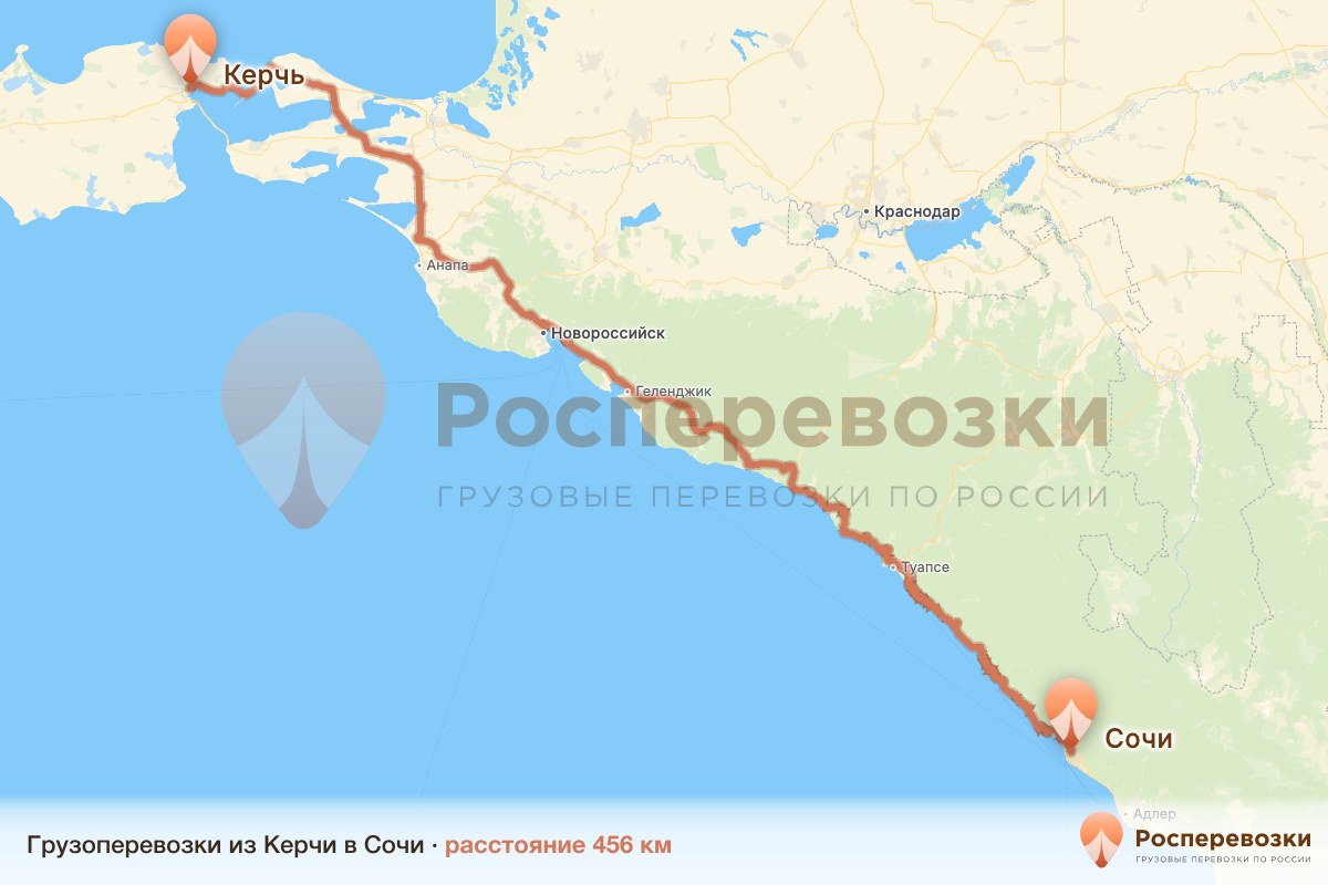 Грузоперевозки Керчь Сочи
