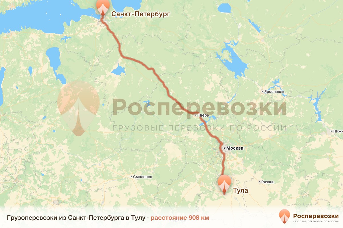 Грузоперевозки Санкт-Петербург Тула