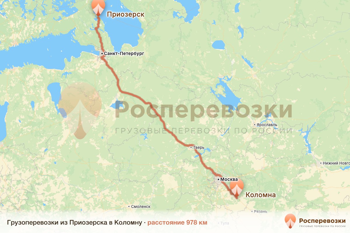 Грузоперевозки Приозерск Коломна