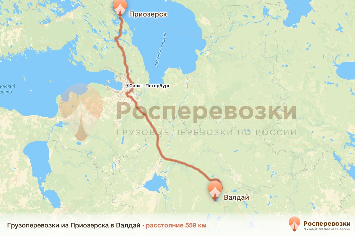 Грузоперевозки Приозерск Валдай