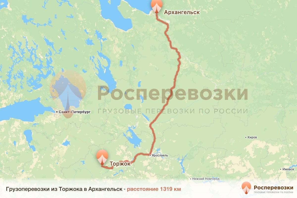 Грузоперевозки Торжок Архангельск