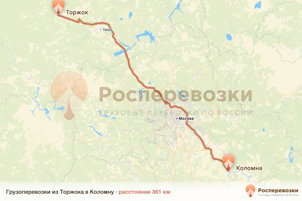 Грузоперевозки Торжок Коломна