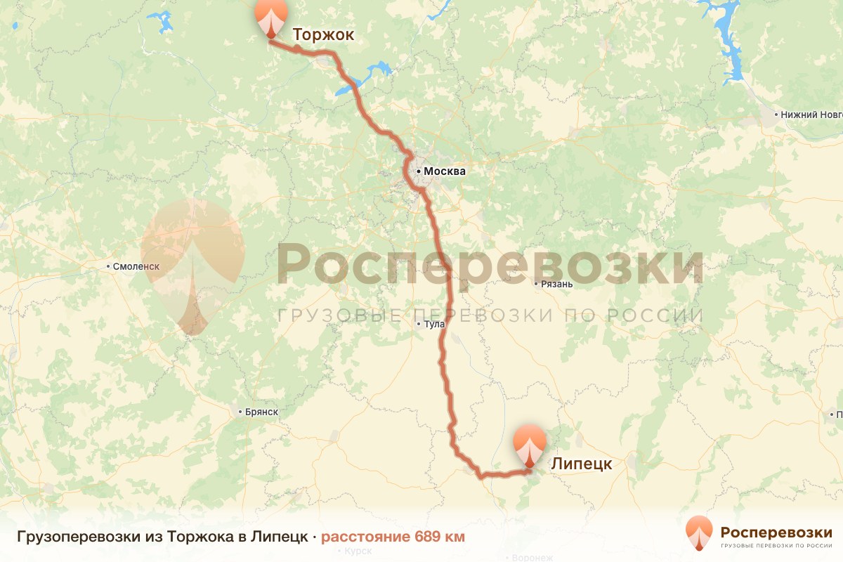 Грузоперевозки Торжок Липецк