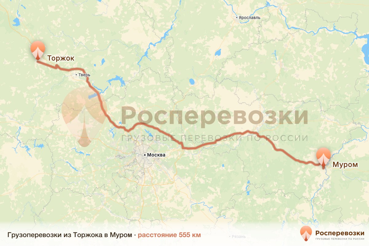 Грузоперевозки Торжок Муром