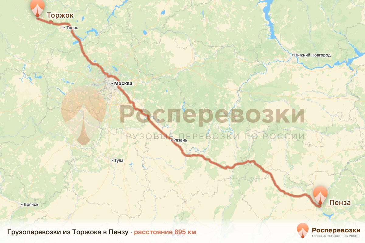 Грузоперевозки Торжок Пенза