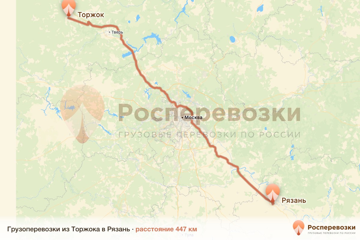 Грузоперевозки Торжок Рязань