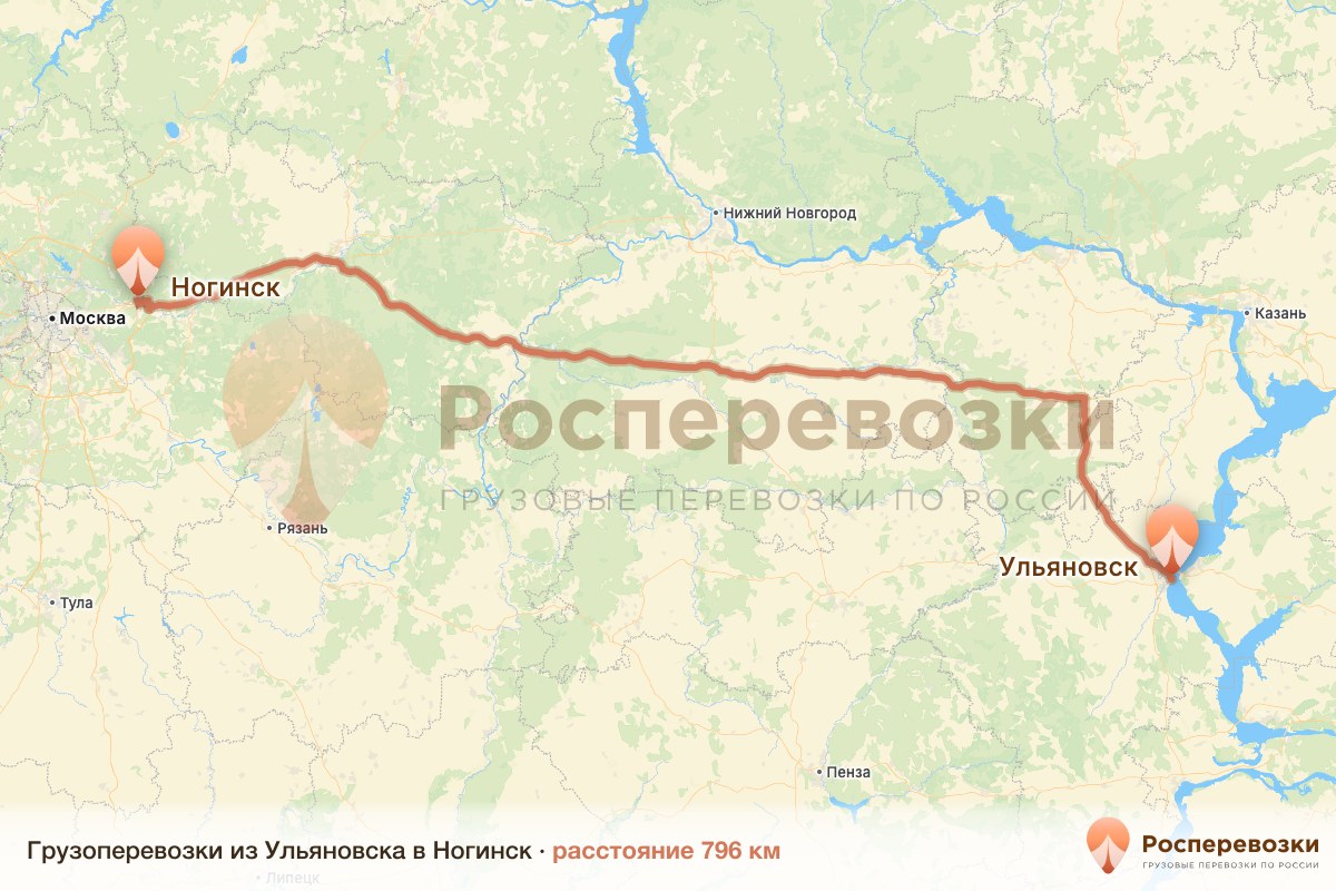Грузоперевозки Ульяновск Ногинск
