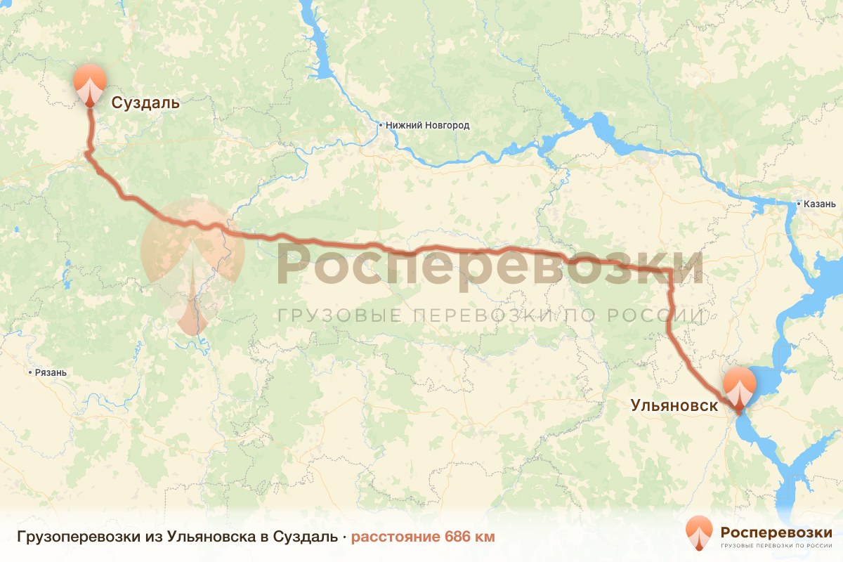 Грузоперевозки Ульяновск Суздаль
