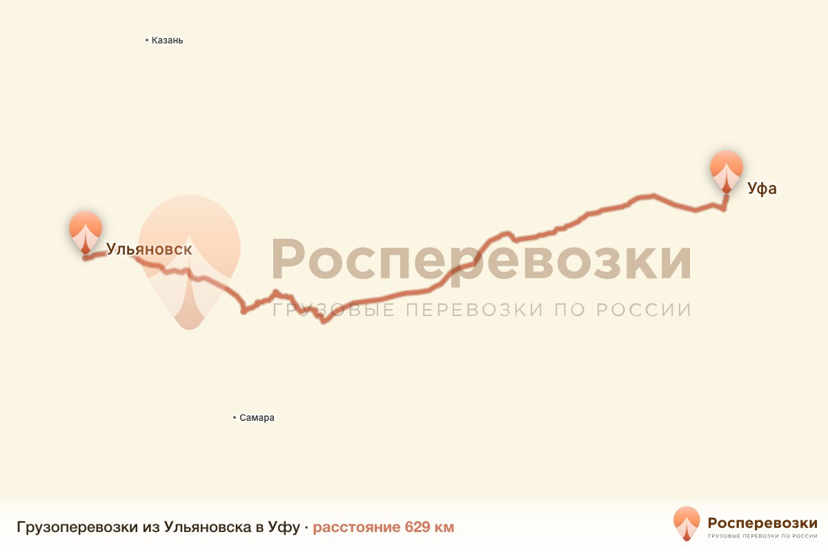Грузоперевозки Ульяновск Уфа