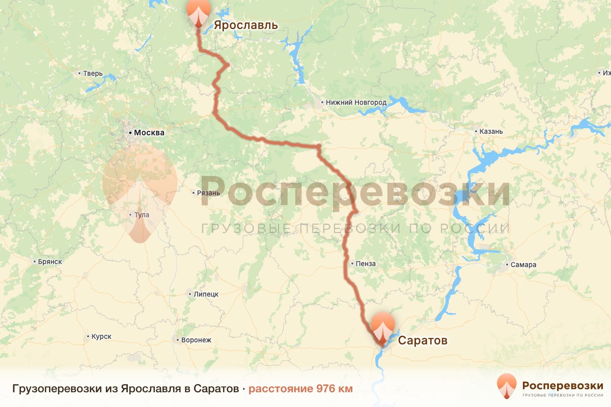 Грузоперевозки Ярославль Саратов