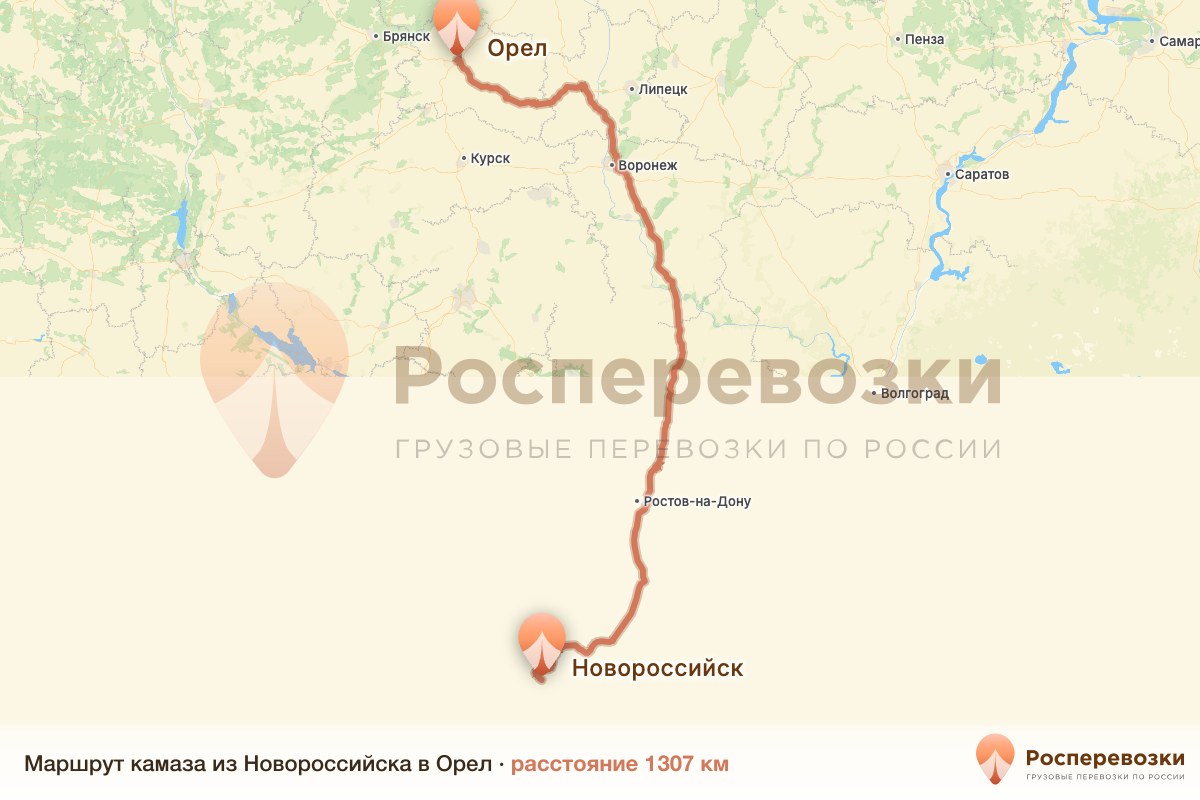 Камаз Новороссийск Орел