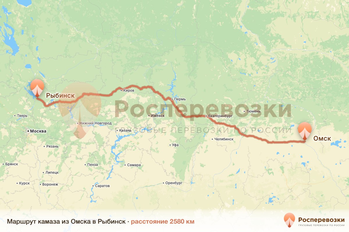 Камаз Омск Рыбинск