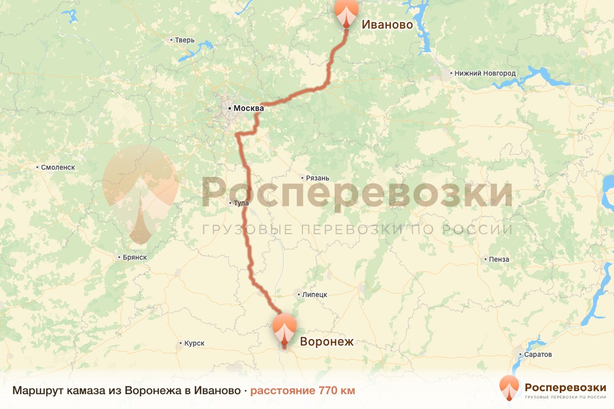 Камаз Воронеж Иваново