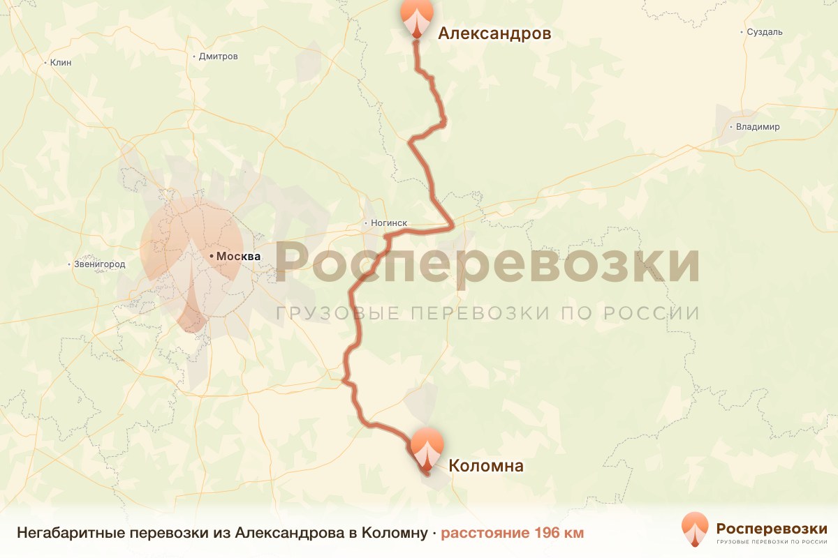 Негабарит Александров Коломна