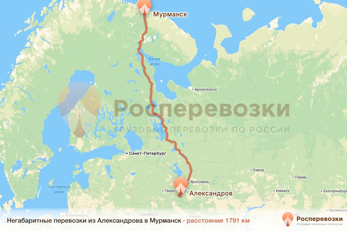 Негабарит Александров Мурманск