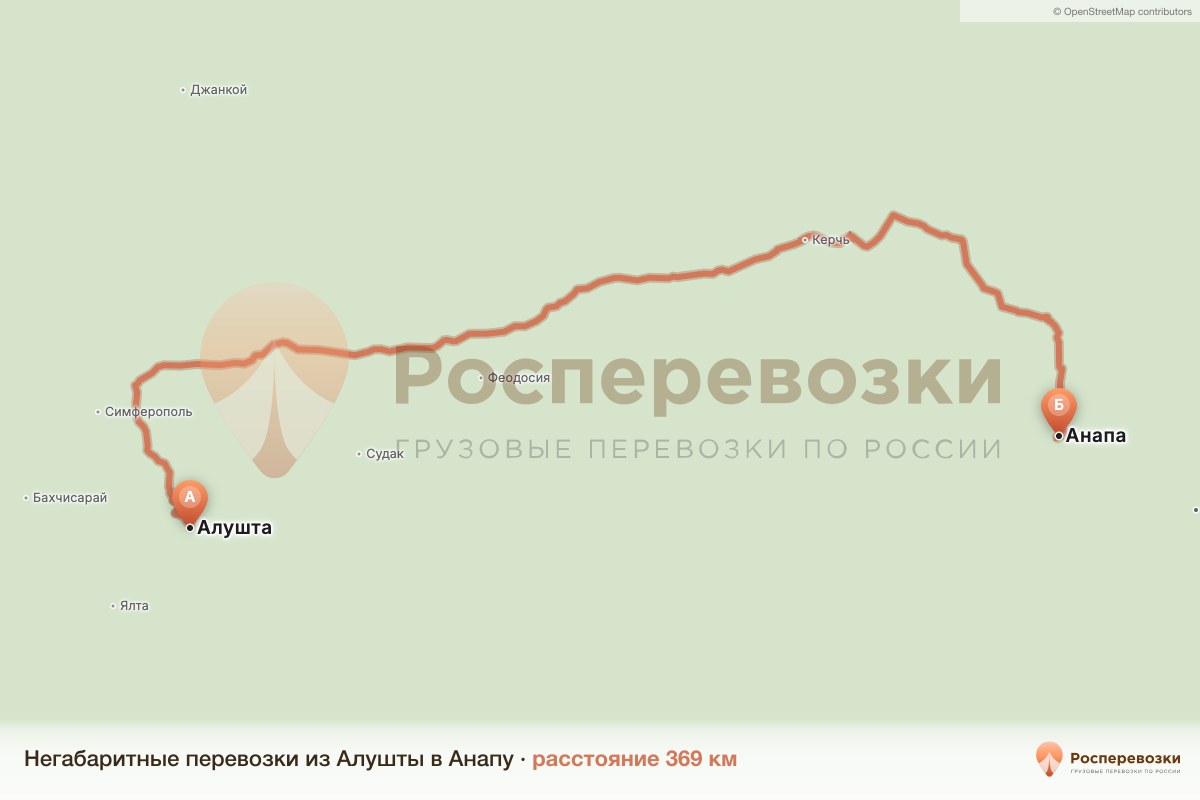 Негабарит Алушта Анапа