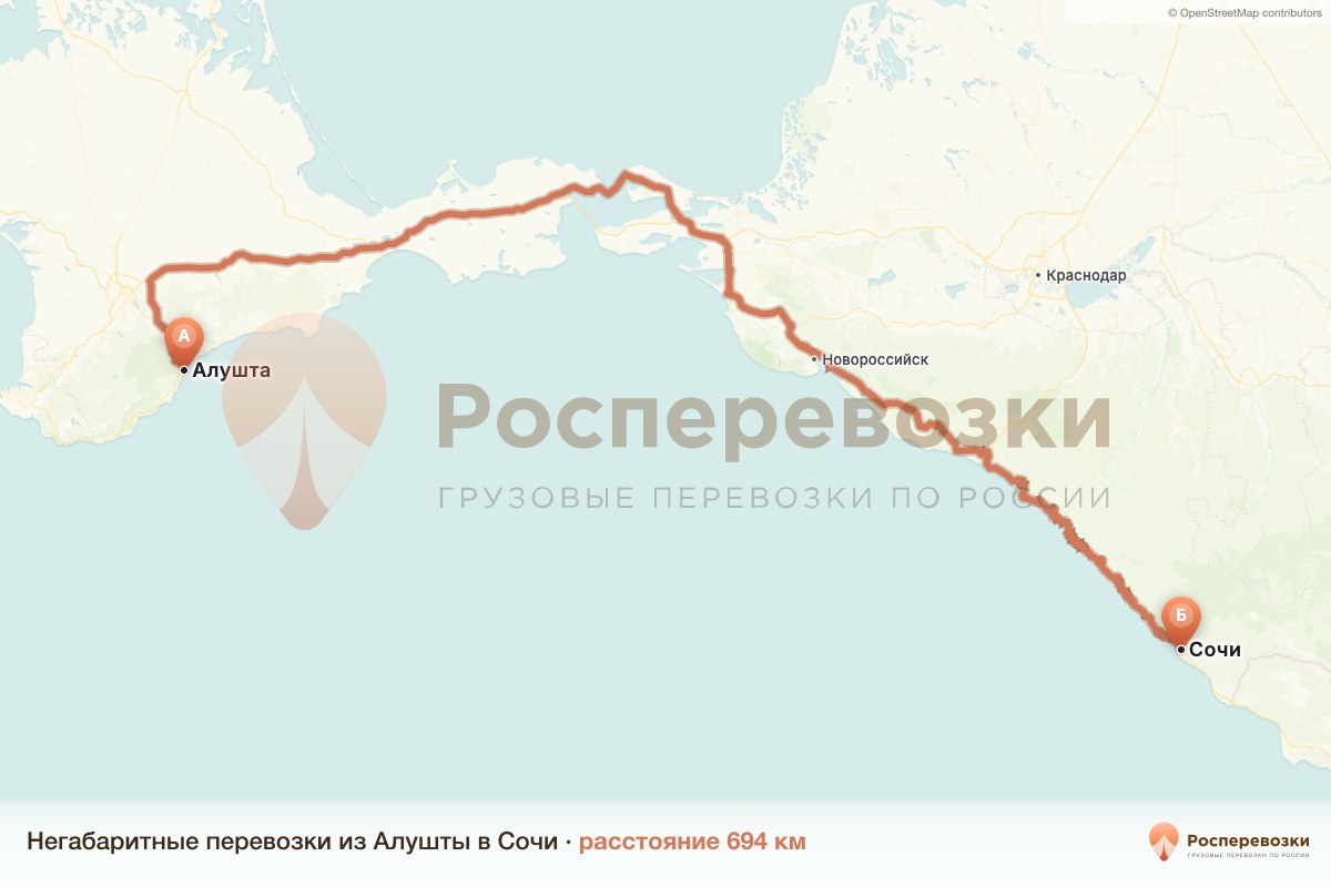 Негабарит Алушта Сочи