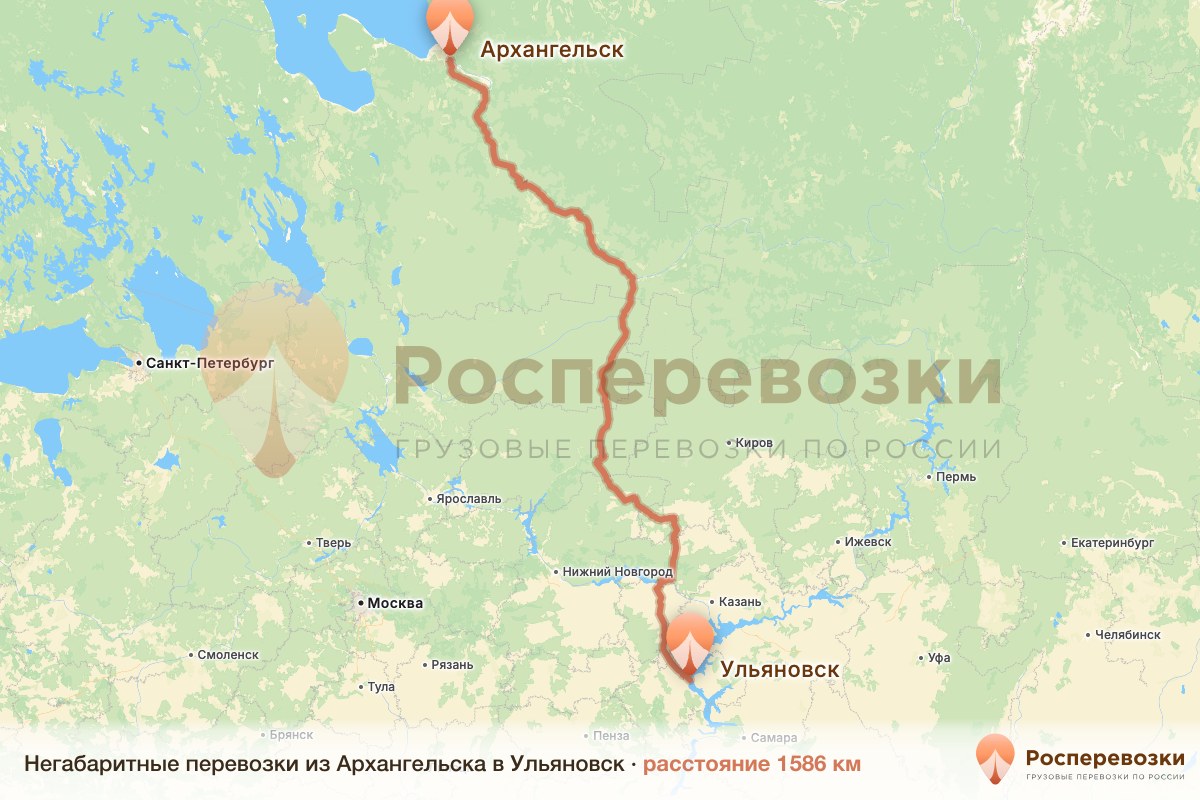 Негабарит Архангельск Ульяновск