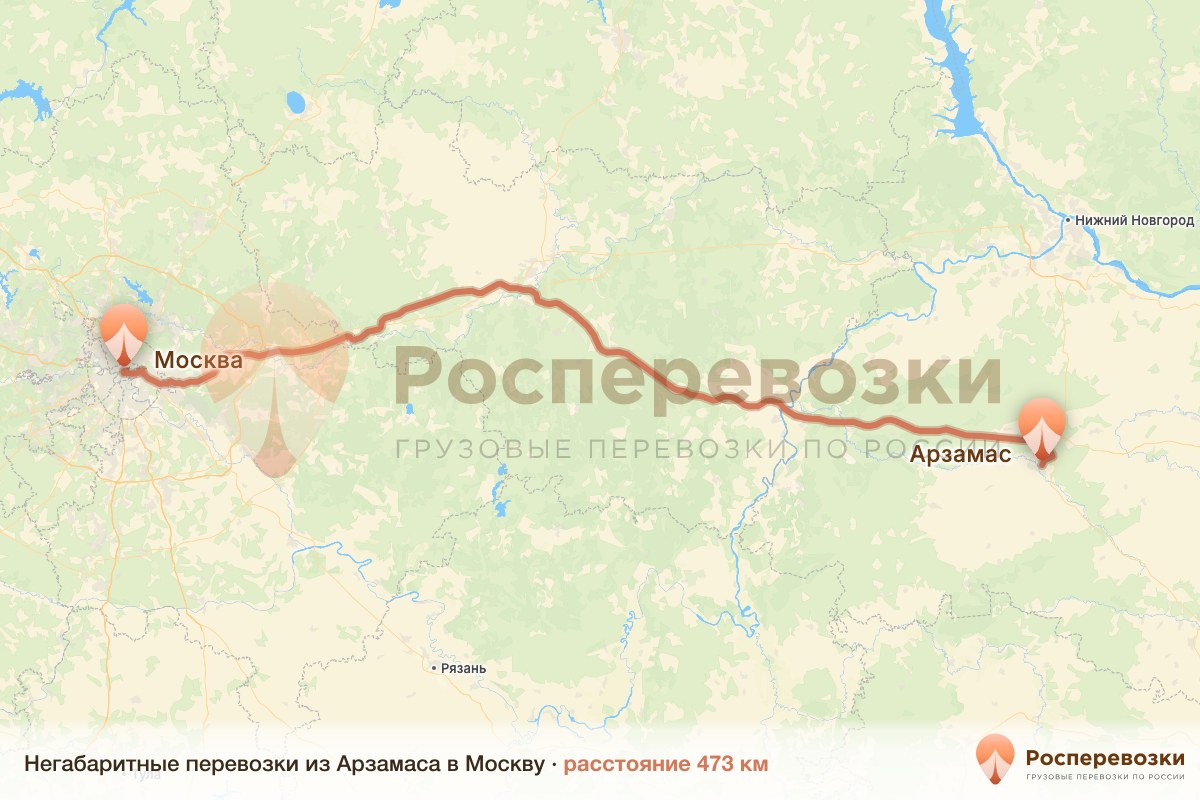 Негабарит Арзамас Москва